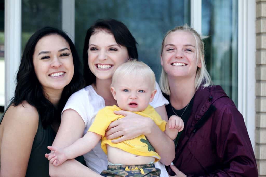 Whole family look good for the camera