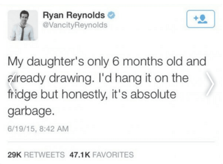 Social media post from Ryan Reynolds - how to be more productive on social media
