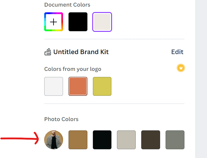 Color choices in Canva