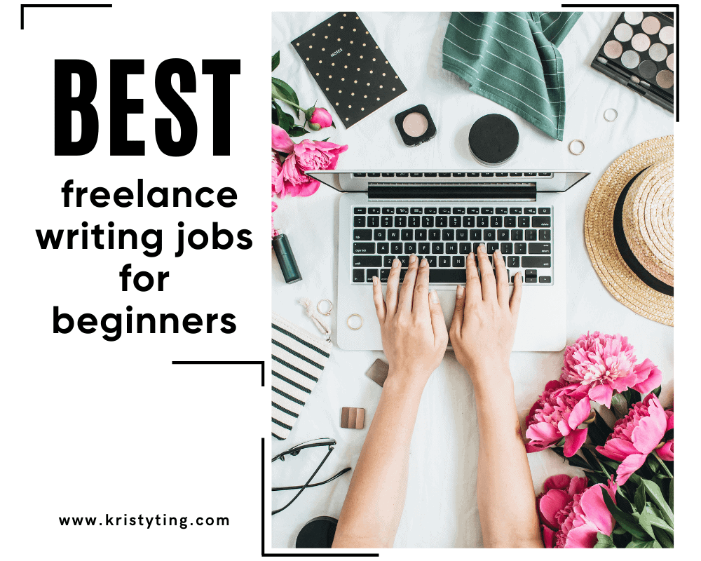 Working at the laptop - feature image for blog - Best Freelance Writing Jobs For Beginners