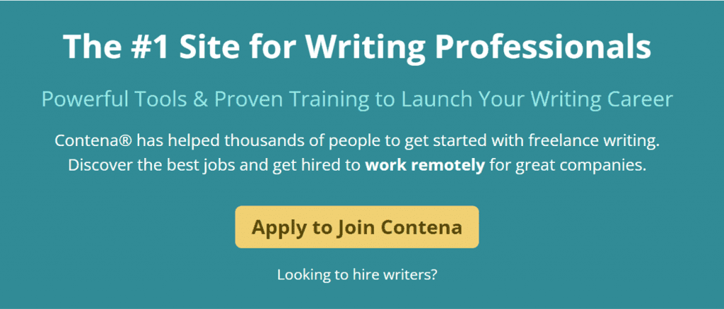 Freelance writing job site Contena