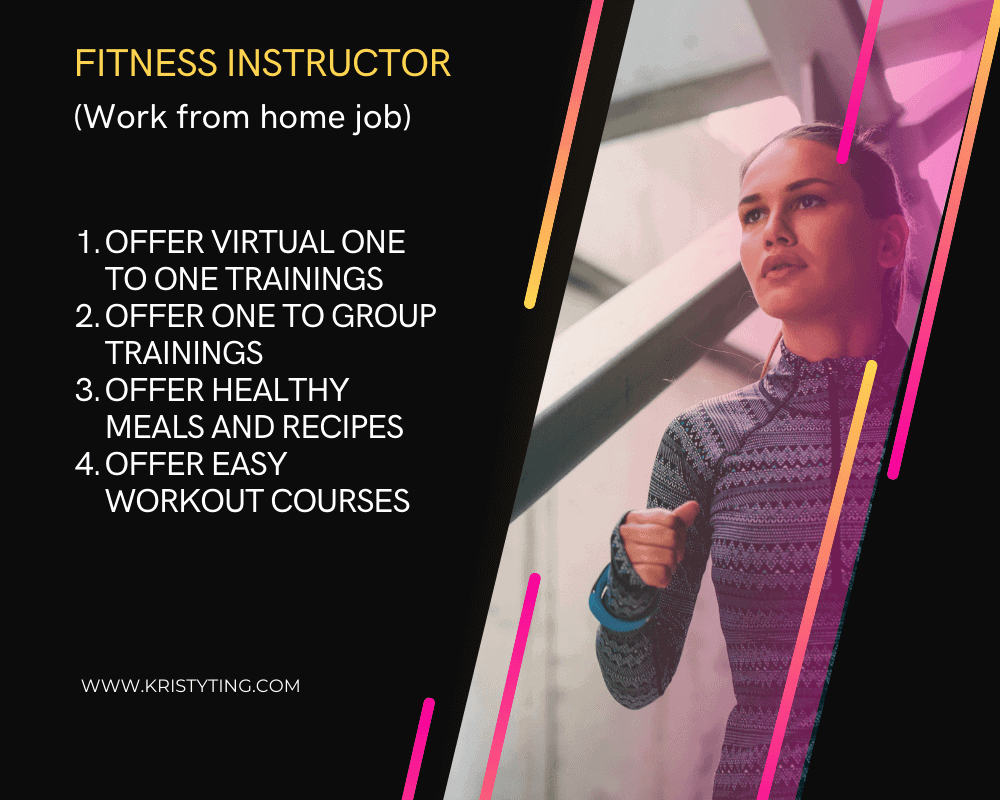 Fitness Instructor as a work from home job option