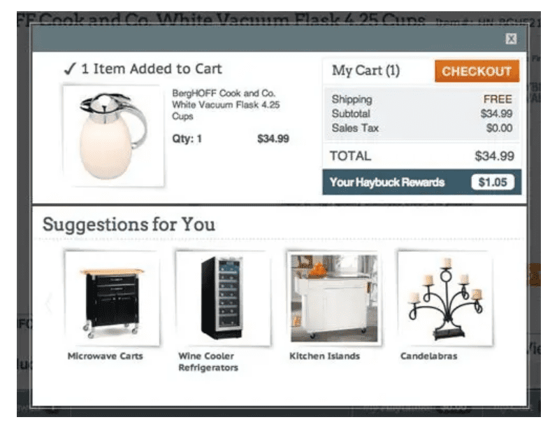 Checkout cart suggestions cross selling strategies