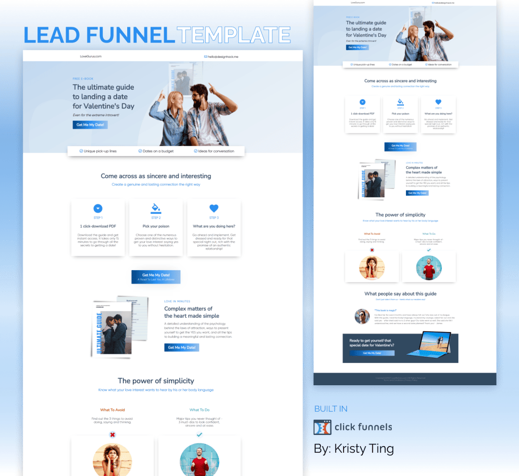 Lead magnet template built on Clickfunnels