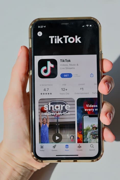 Downloading the TikTok app on an Iphone