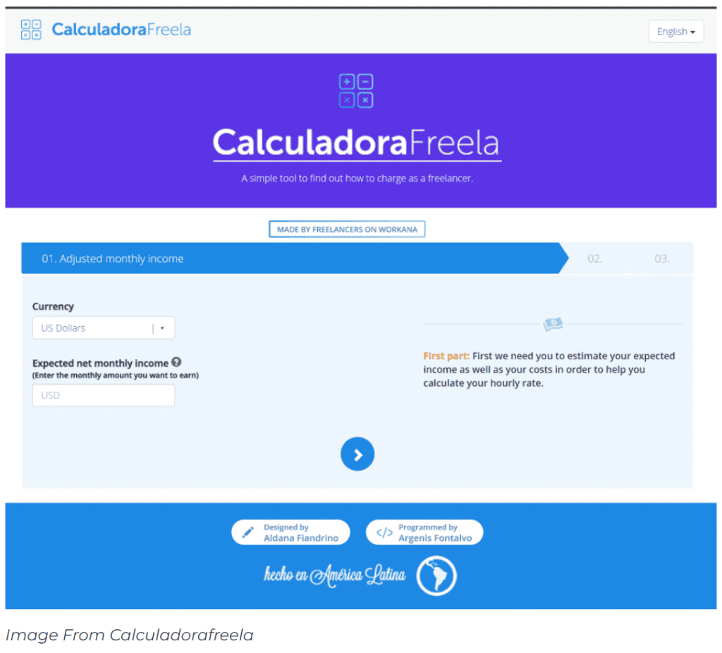 Freelance Copy Editing Rates:  a freelancer hourly calculator tool by CalculadoraFreela