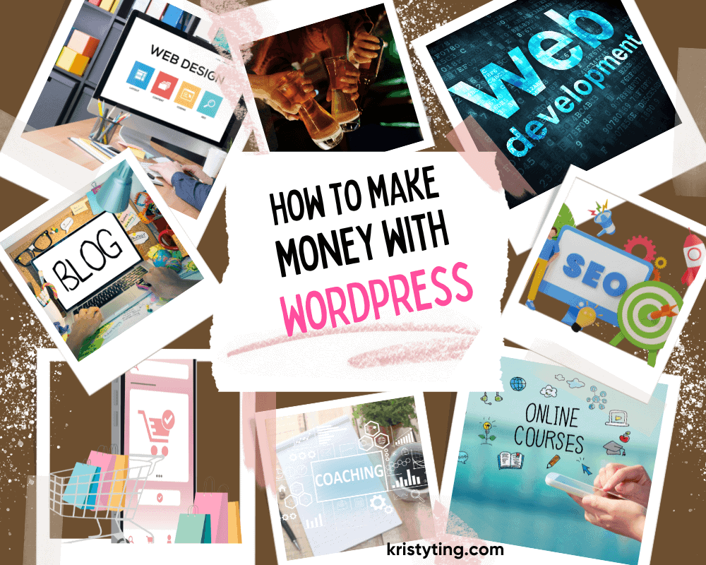 a chart showing the different way to make money on WordPress
