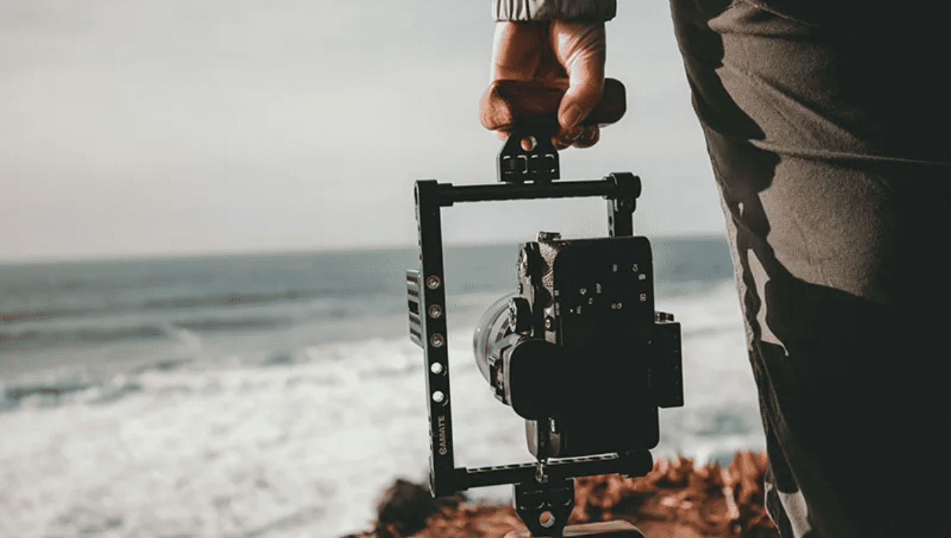 a camera near the beach