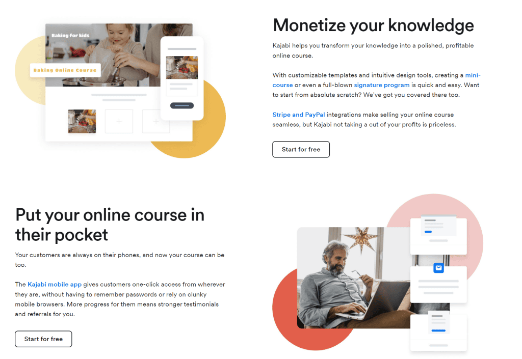 Kajabi course features