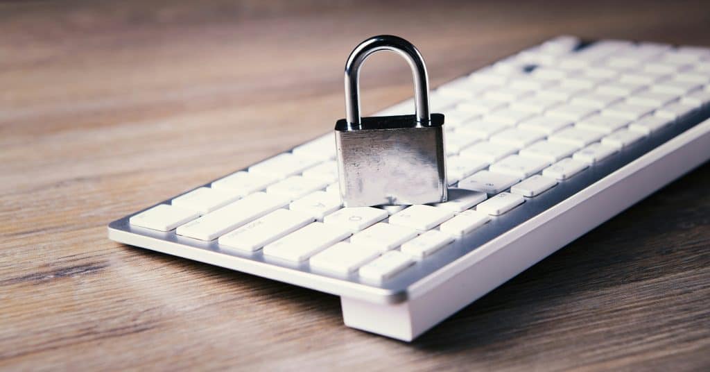 your data is protected with the padlock, symbolically!