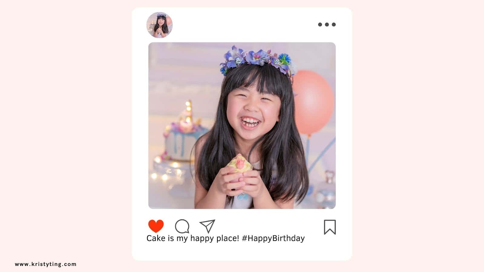 A girl holding a cupcake on her birthday