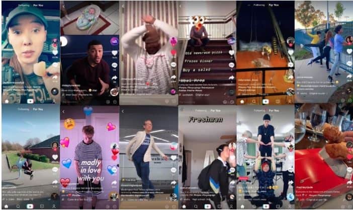 12 different TikTok reels