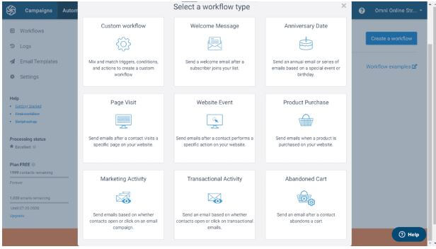 Kajabi workflow options