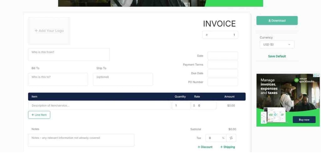 Invoice generator 