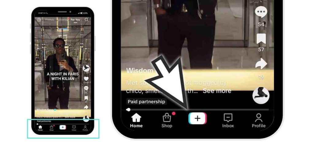 how to add voice effect on tiktok from camera roll: it show on tiktok how to create a new video