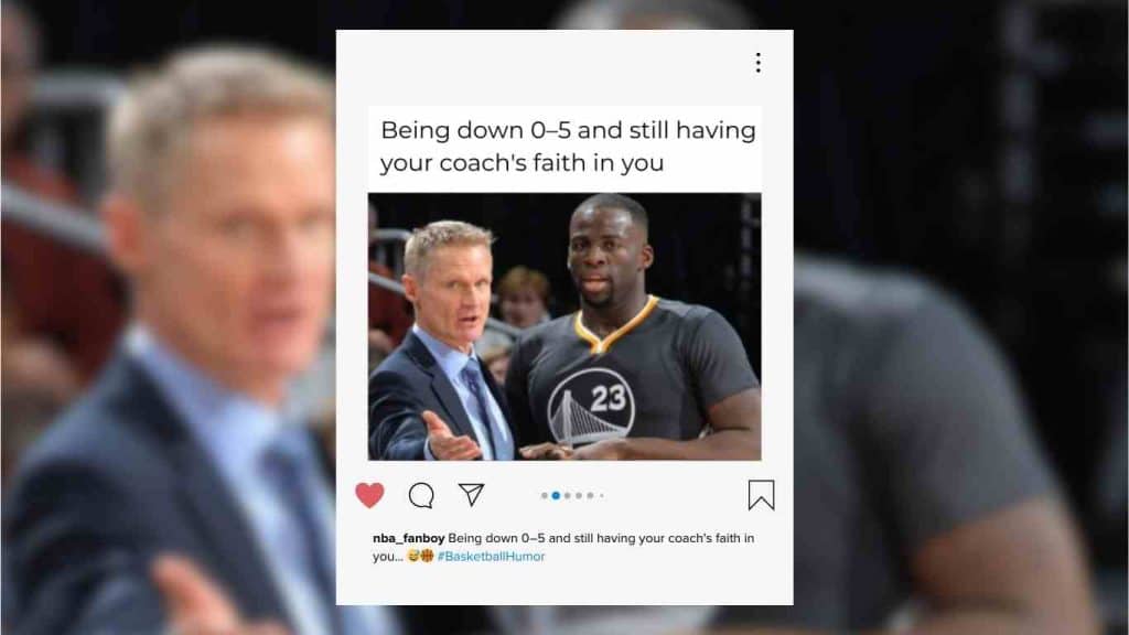 Steve Kerr coaching Draymond Green