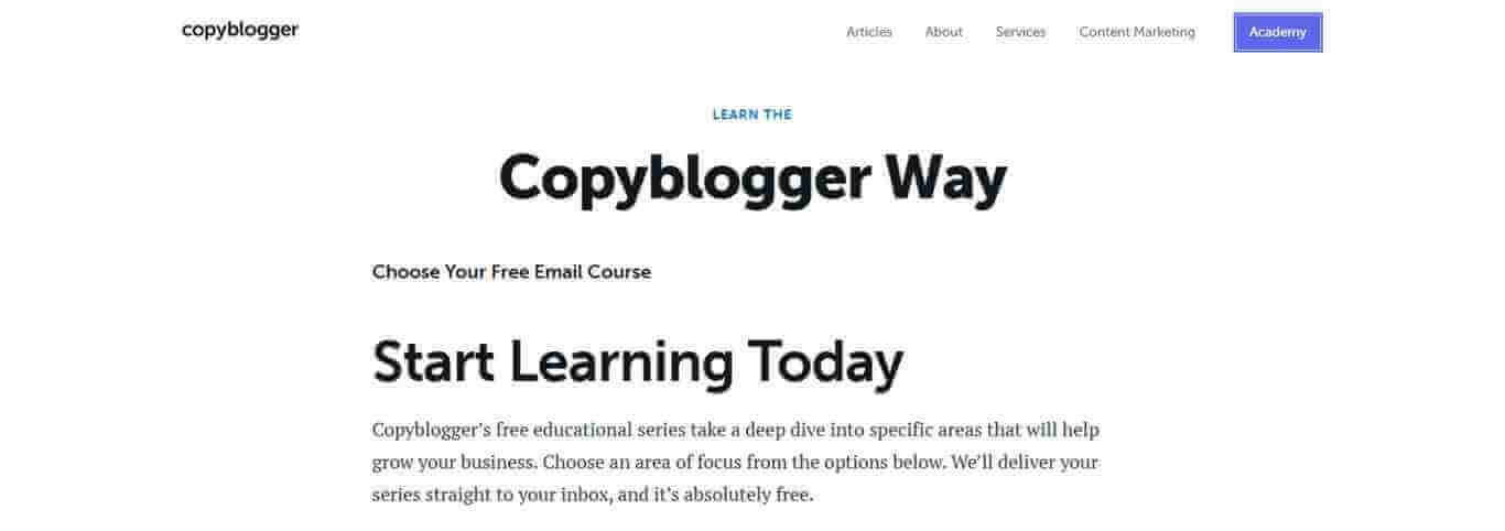 Copyblogger's free copywriting course