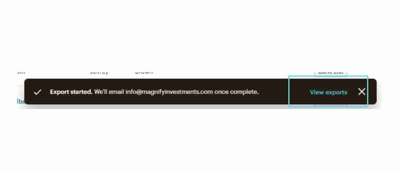 How to export contacts from Mailchimp: Step 3