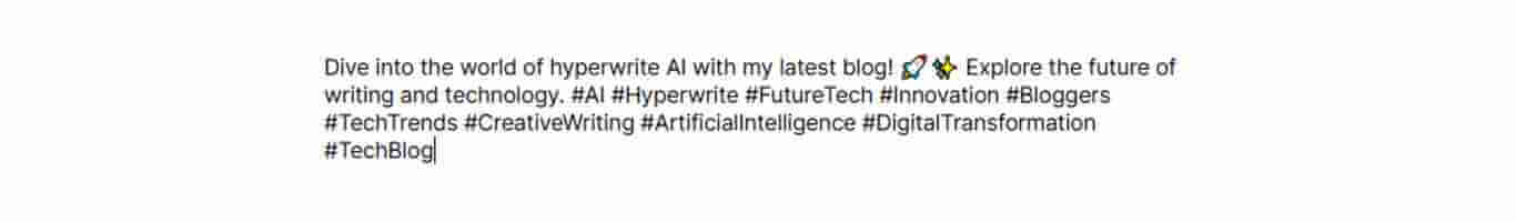 Creative social media caption by hyperwrite AI