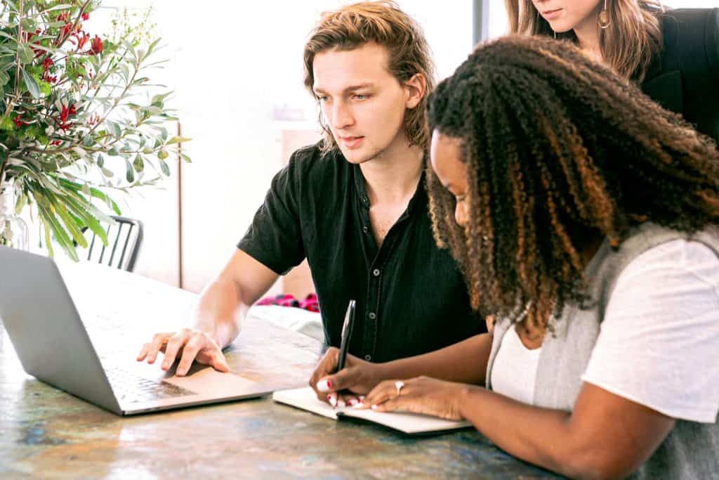 Copywriter getting crucial feedback and guidance whilst on the job