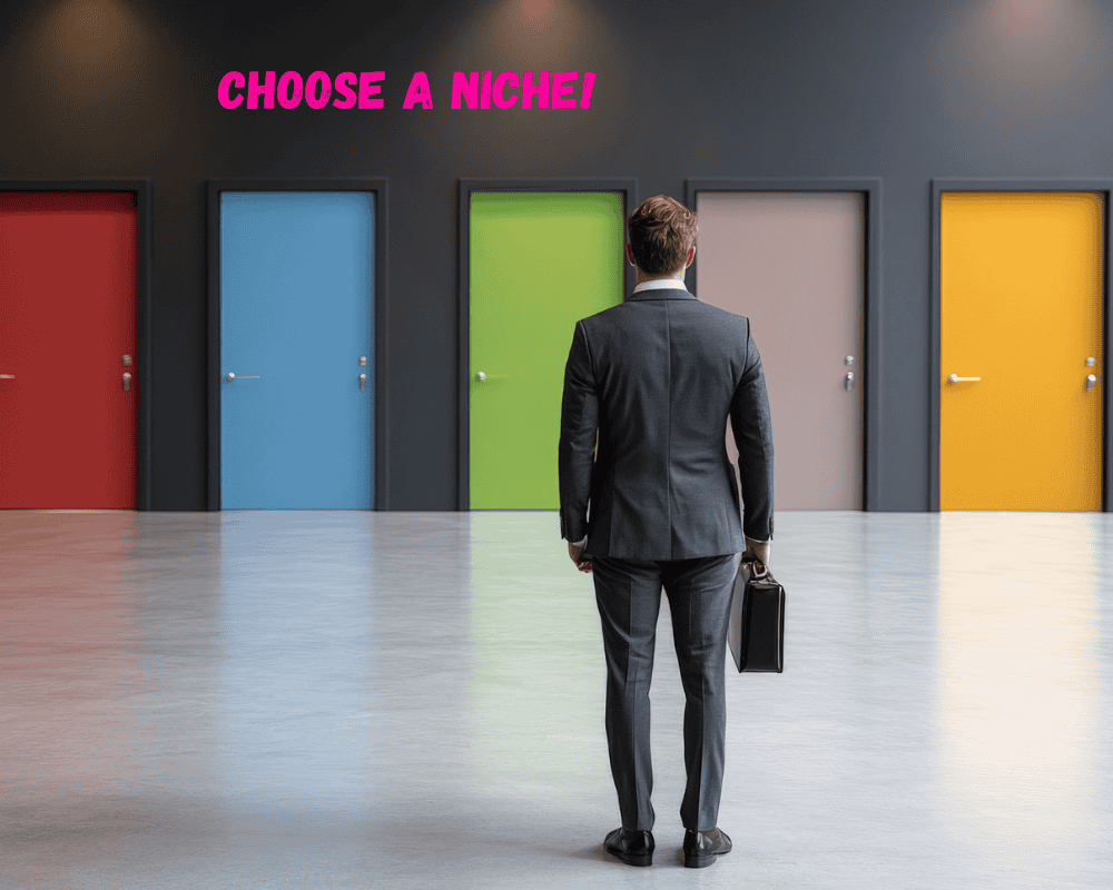 Man has to choose a niche and decide which door to enter