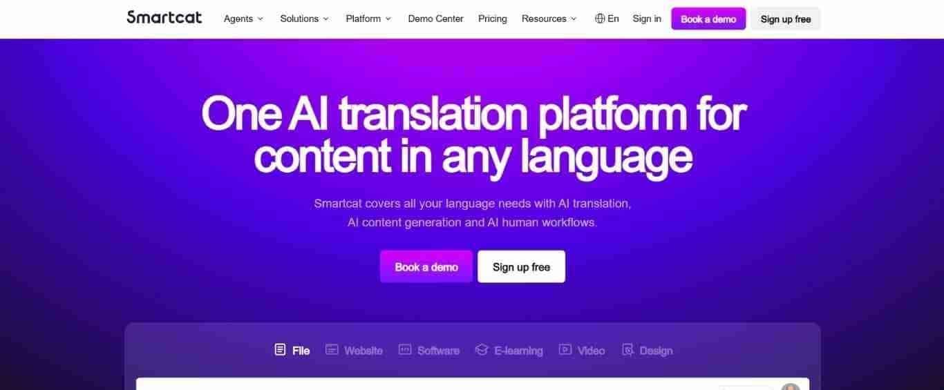 The Smartcat webpage