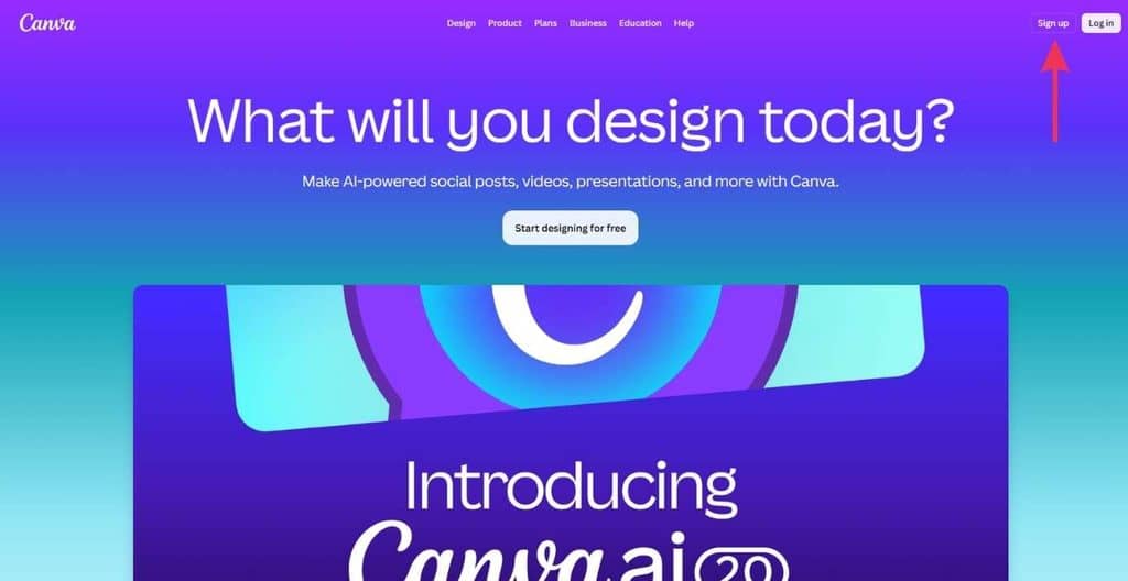 Canva official website homepage
