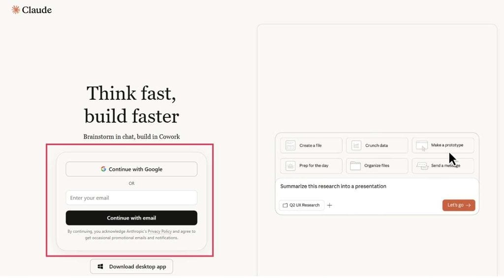 Best Freelancer Tools: Claude.ai official website homepage