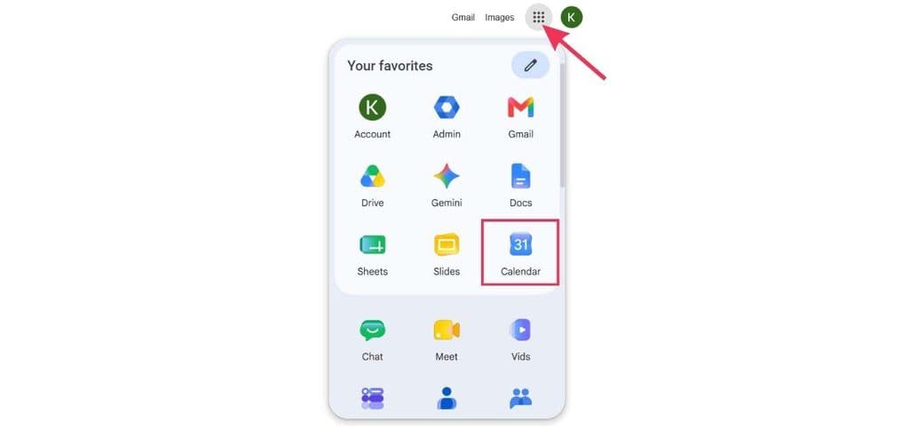 Google Calendar icon screenshot
