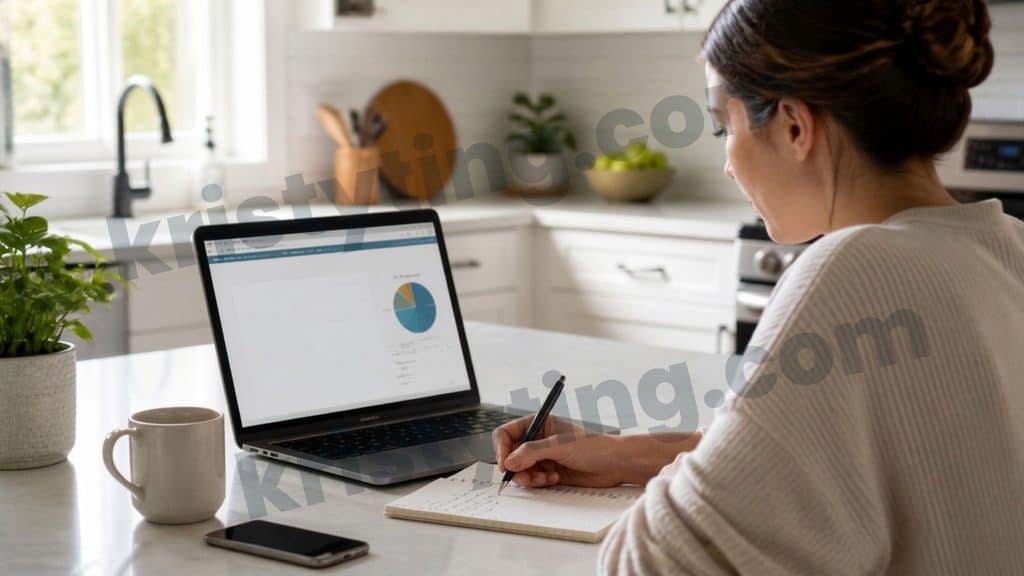 Freelancer working from home on a laptop while learning the best freelance skills for beginners. 