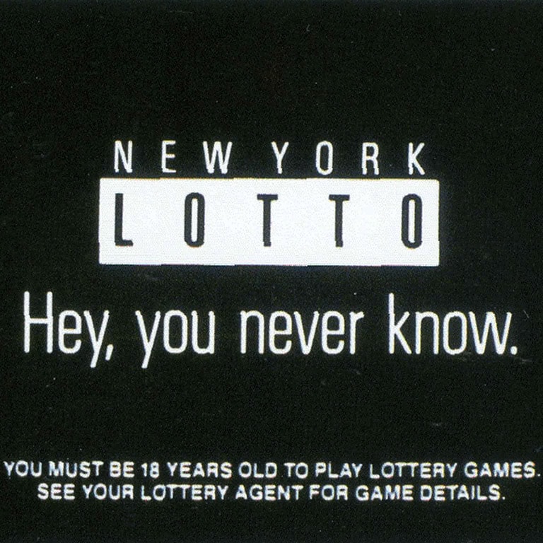 Hey, you never know - a great ad copywriting sample from New York Lotto.